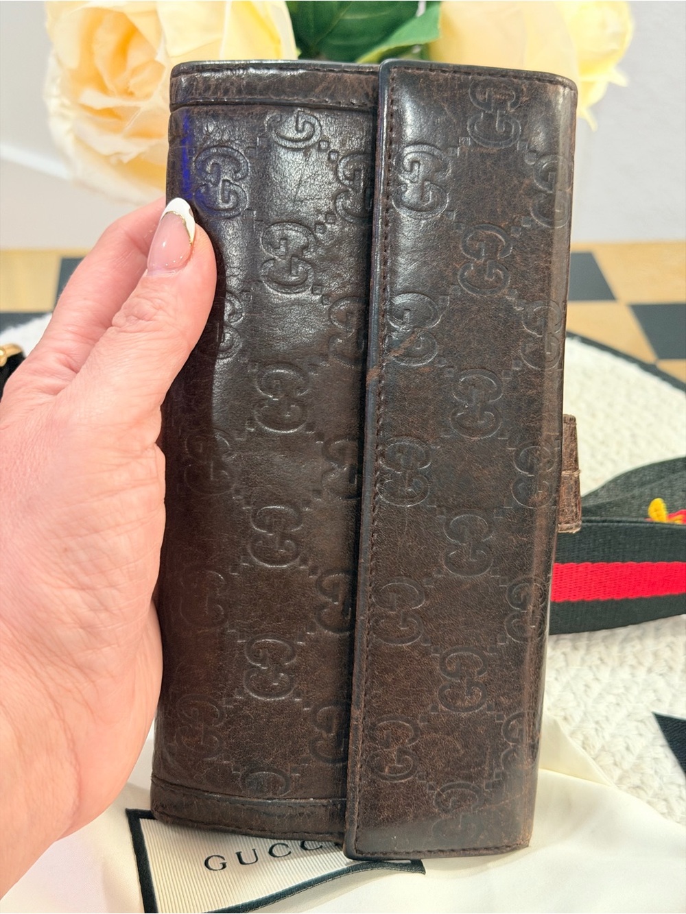 Gucci Signoria Continental Wallet in Guccissima leather | Bee Pattern Strap/-Bag - Picture 10 of 17